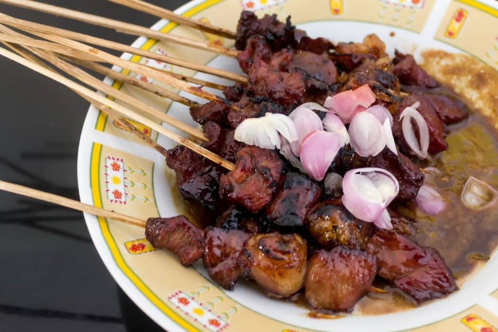 Chicken Satay - a skewered chicken dish