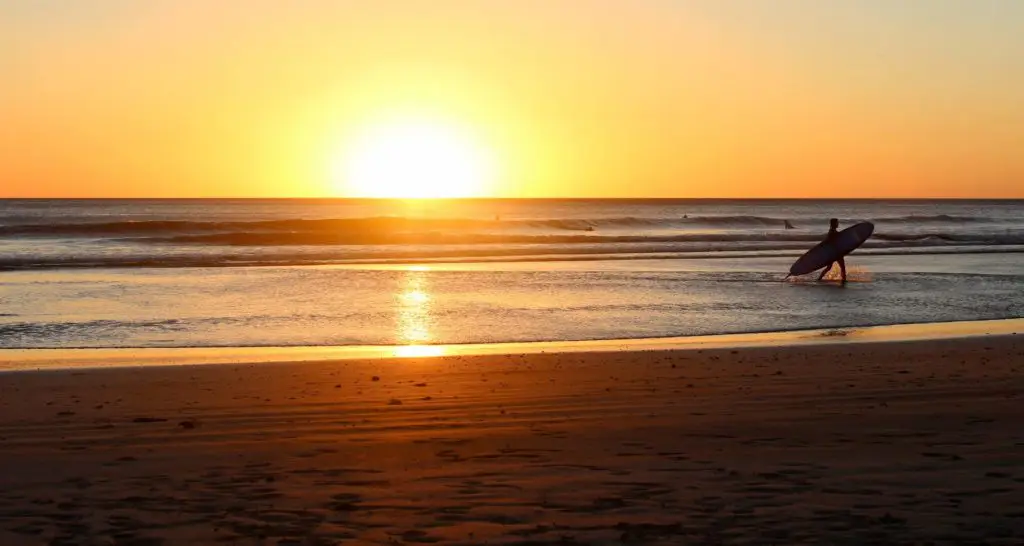 The end of the day after good waves in Nicaragua