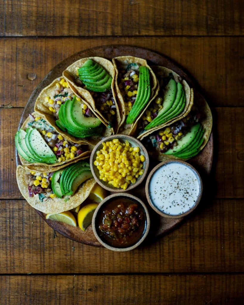 Plate of food at a surf camp