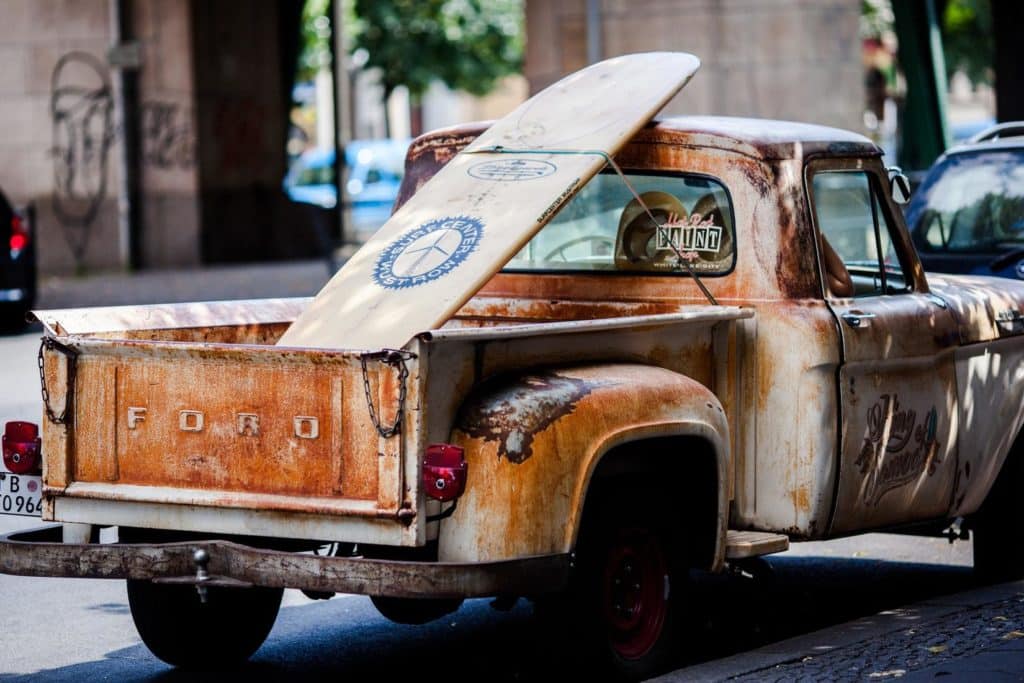 Surfboard straps for a car