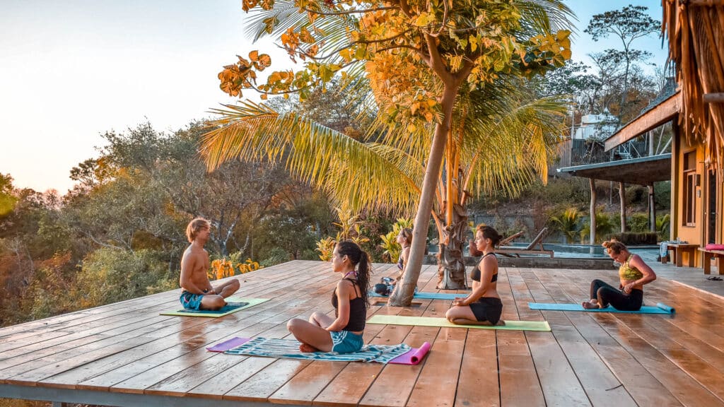 An image of meditation at Rapture Surfcamps