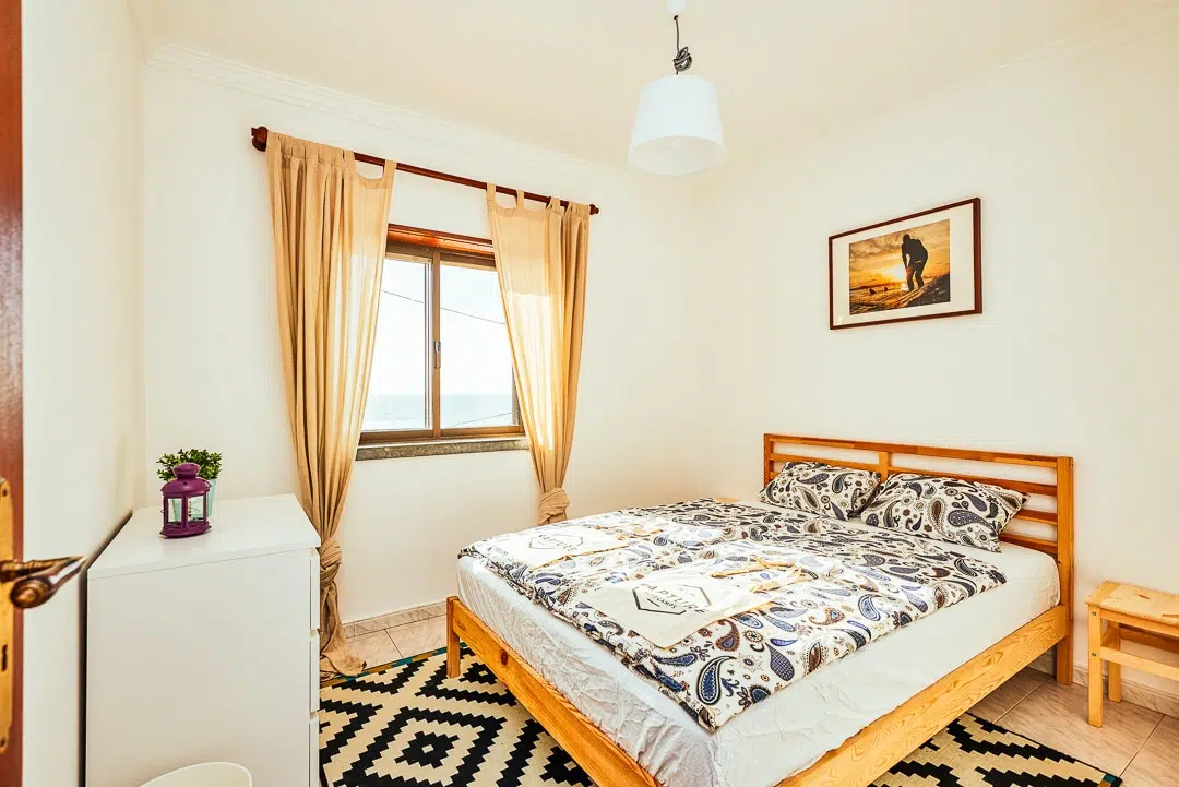 One couple's bed with view at Ericeira Rapturecamps