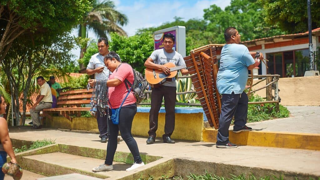 An image of a band playing music in costa rica