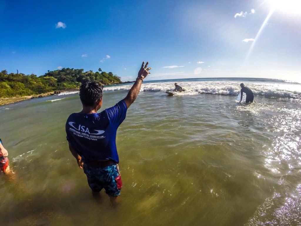 Coach at our surf camp in Nicaragua