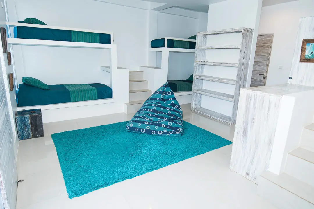Rapturecamps Bali green Bowl dorm room with 6 beds
