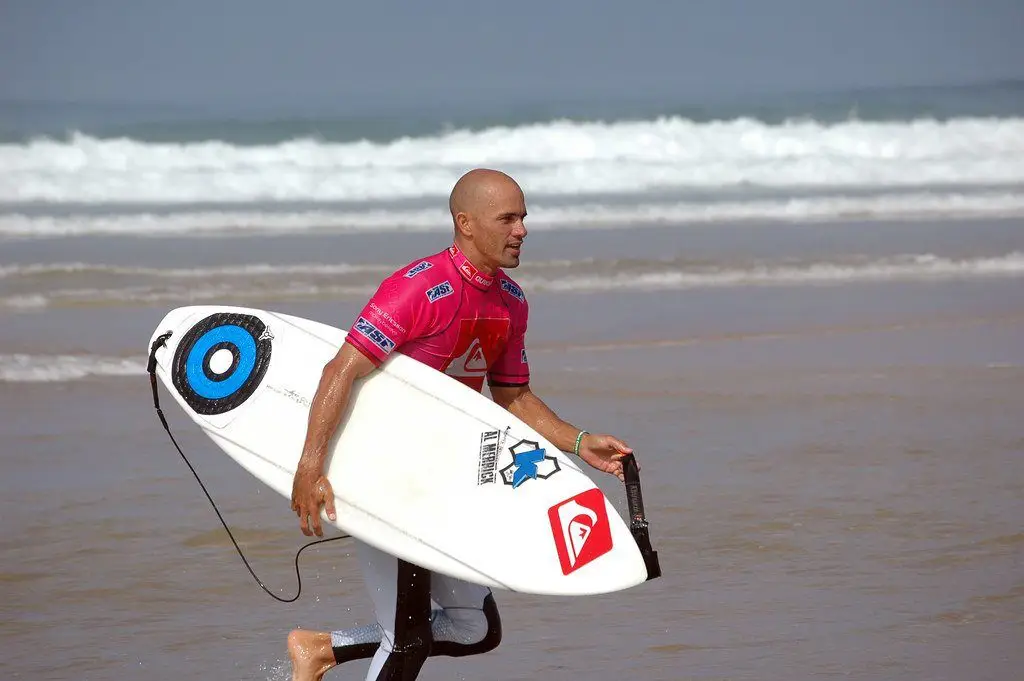 Kelly Slater surfing in Portugal