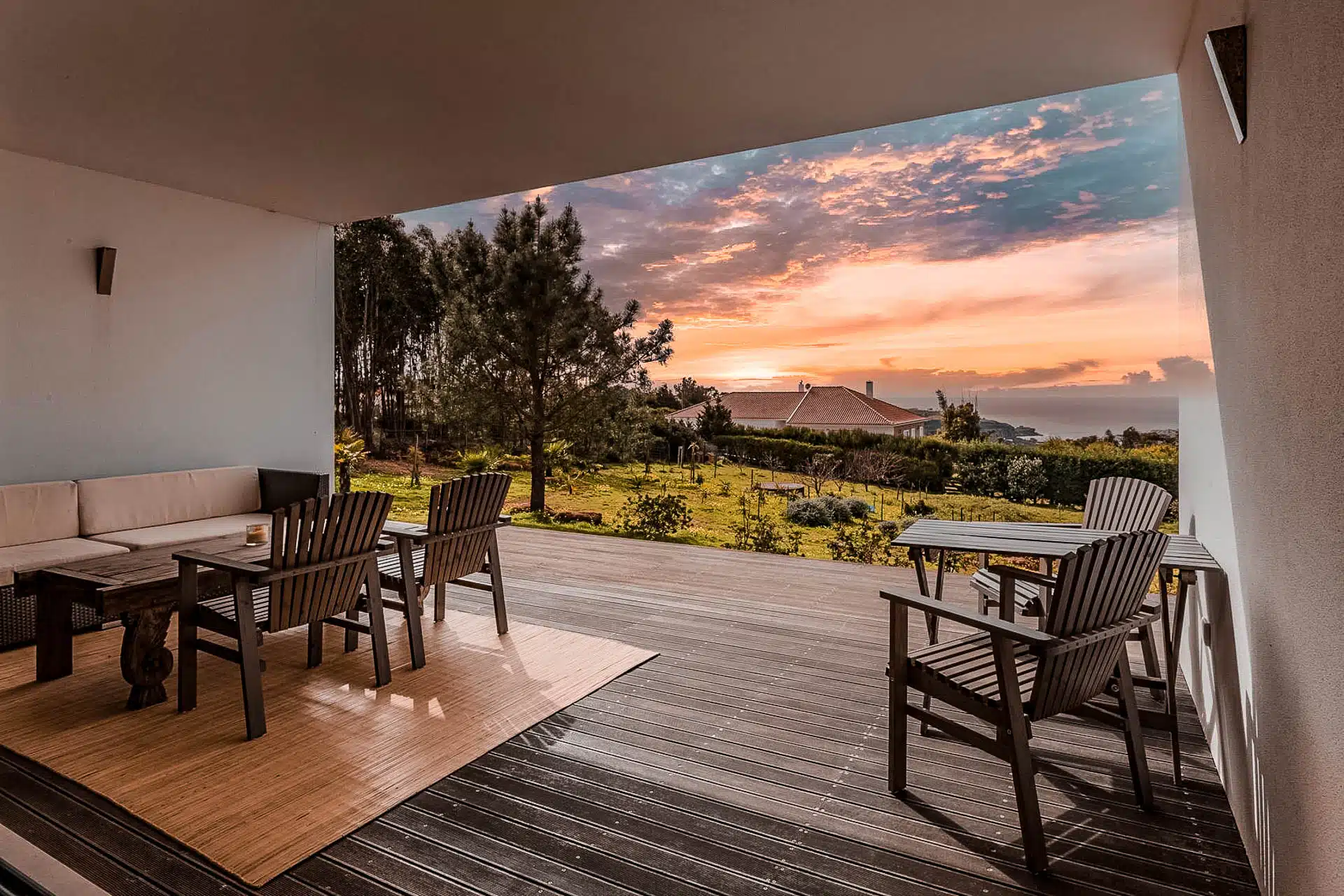 Image of a Porch at Sunset