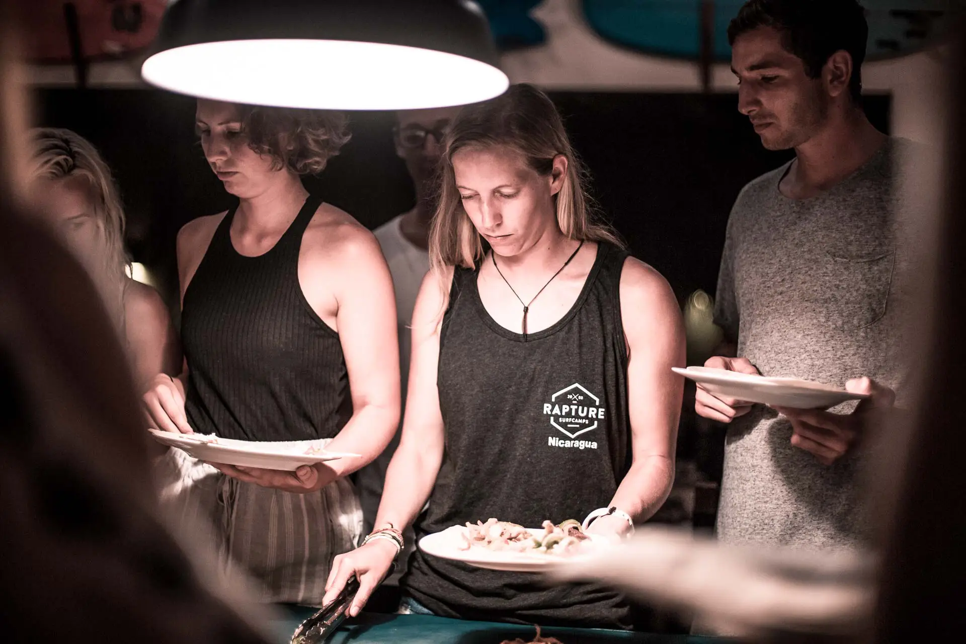 Rapture Surfcamp Nicaragua dinner time