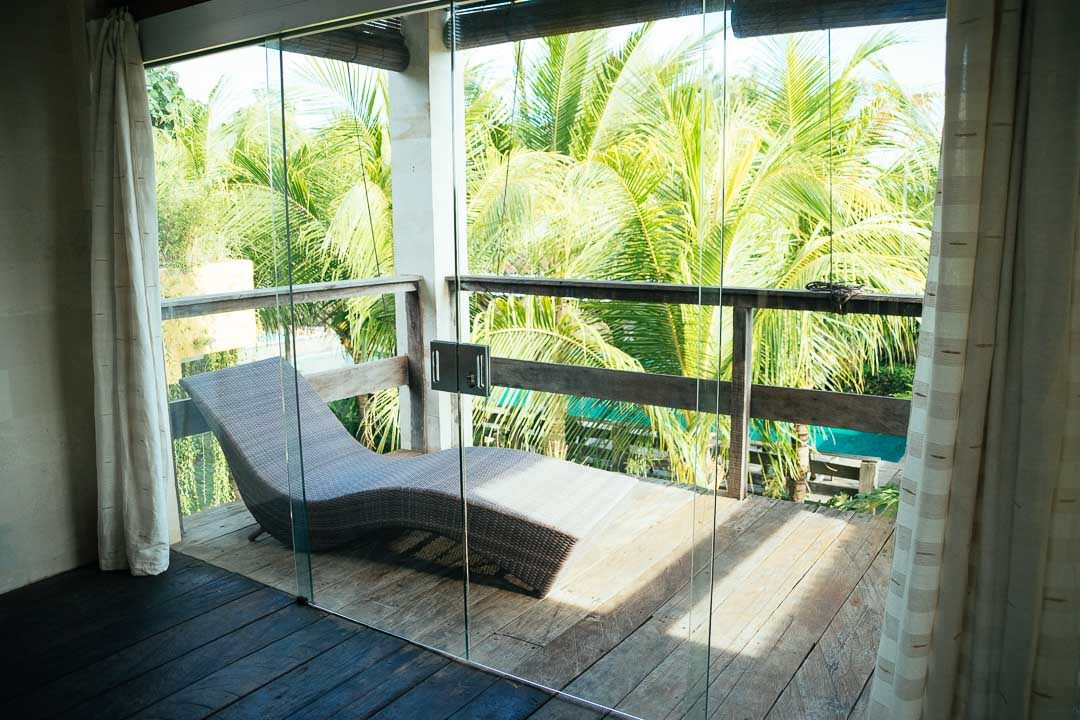 Bali Padang Privater Surf-Shed mit Blick auf die Terrasse