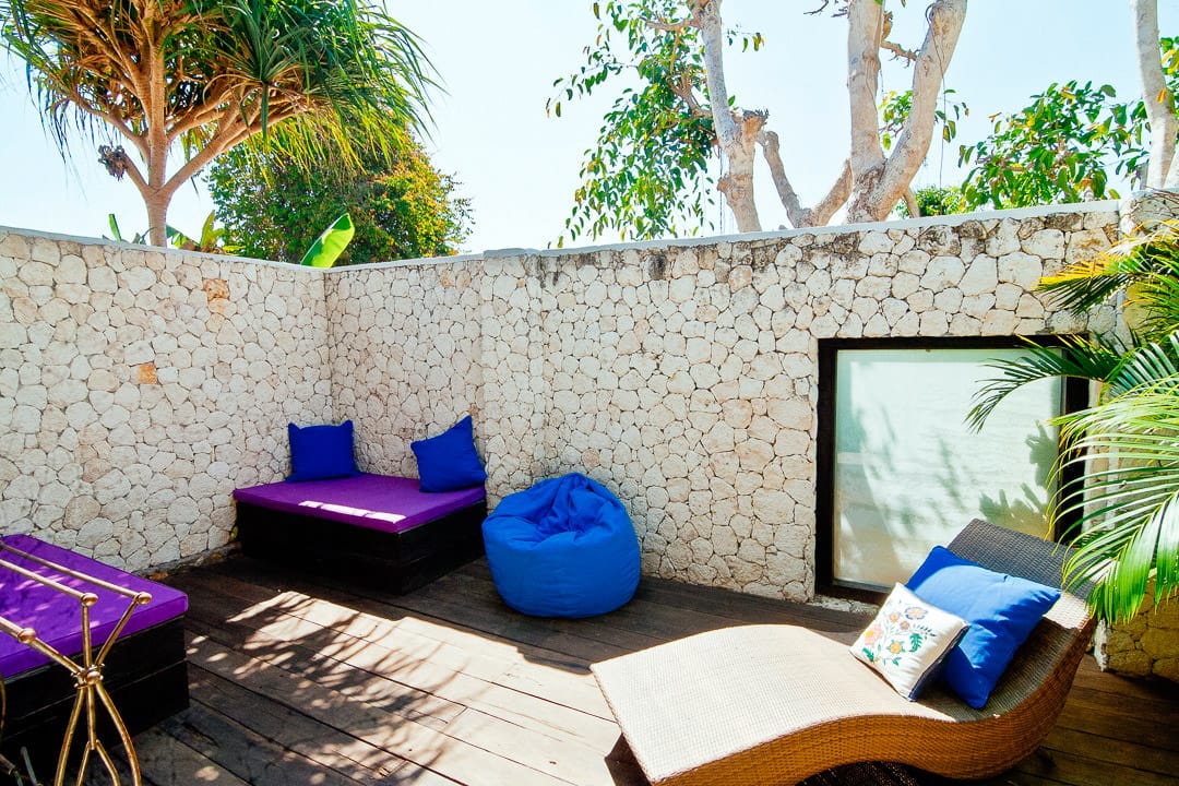 Bali Padang Privater Surf Shed-Terrasse