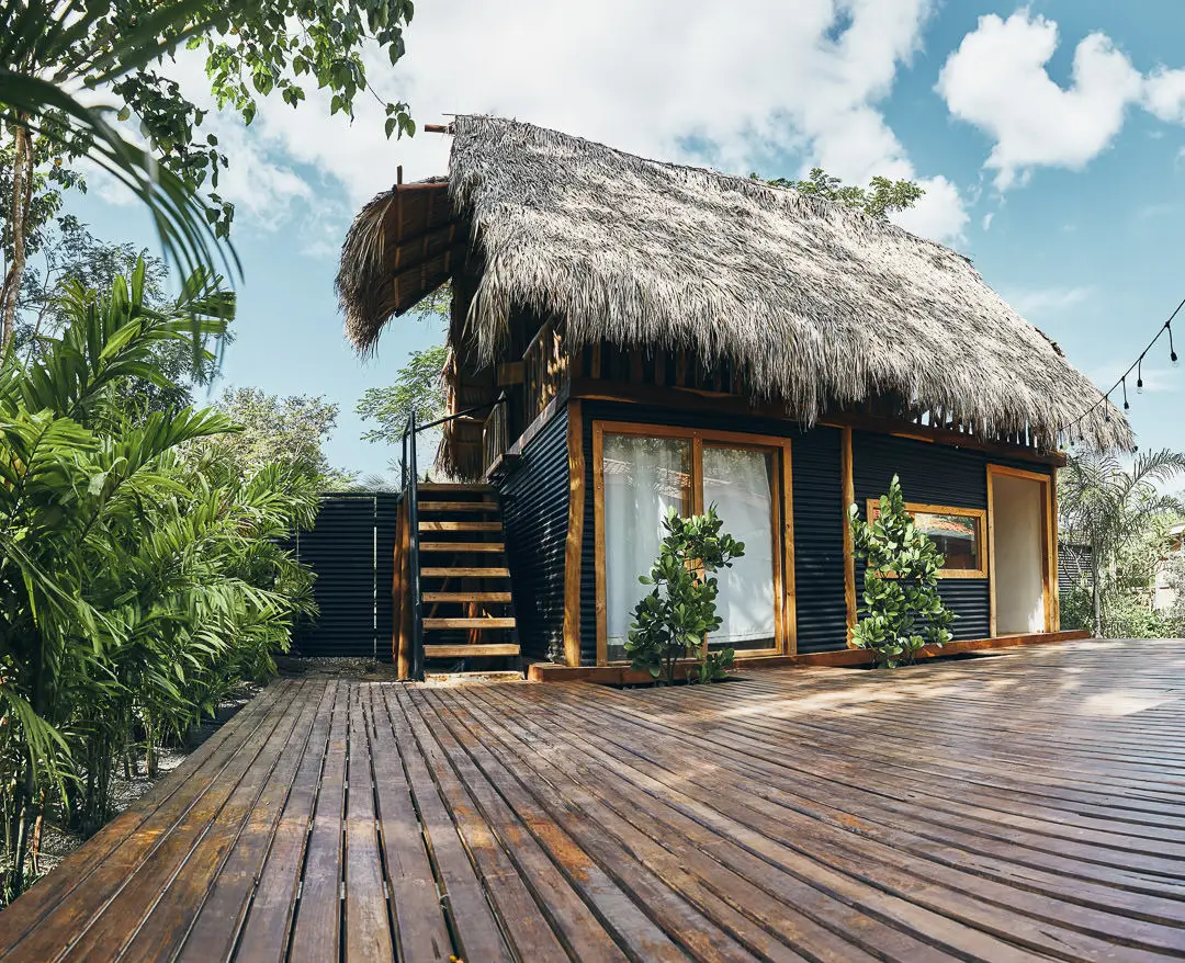 the deck of a main building at costa rica hotel
