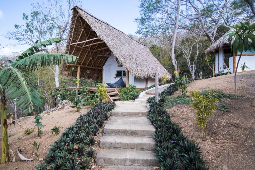 View from bungalow in nicaragua with garden