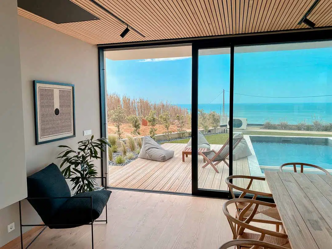 Rapture Surfcamps Ericeira Coxos pool view