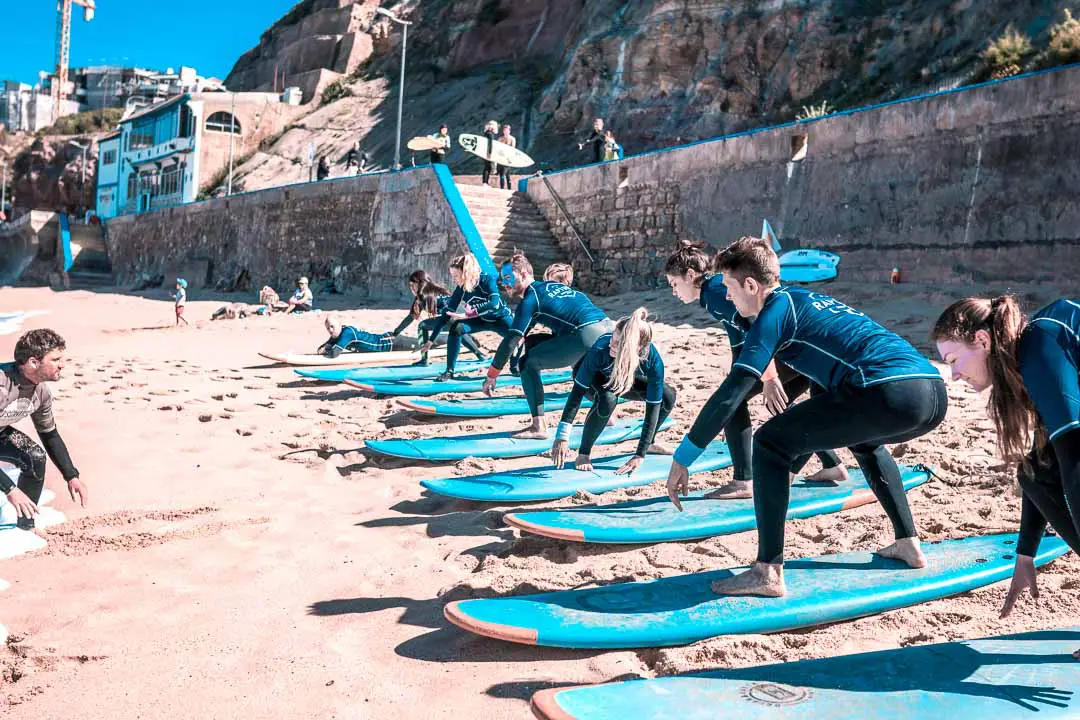 Rapturecamps Ericeira Sao Lourenco beginner surf lessons