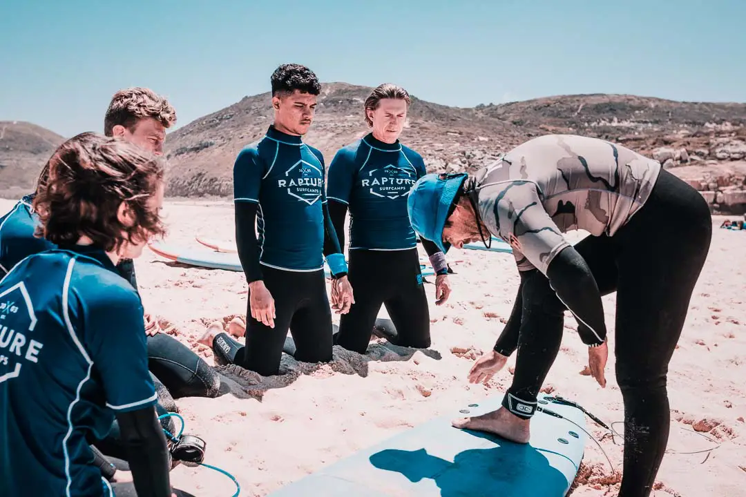 Rapturecamps Ericeira Sao Lourenco Surf Lessons with teacher