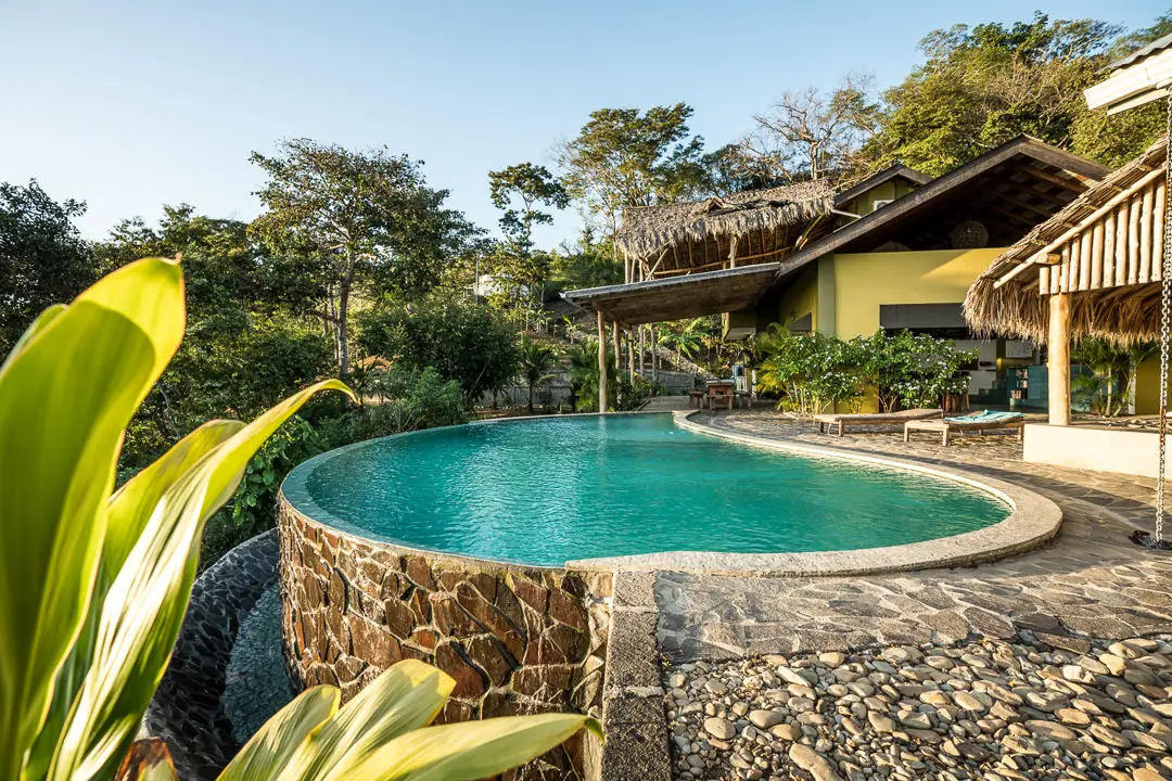 Sunset view with a pool in Nicaragua