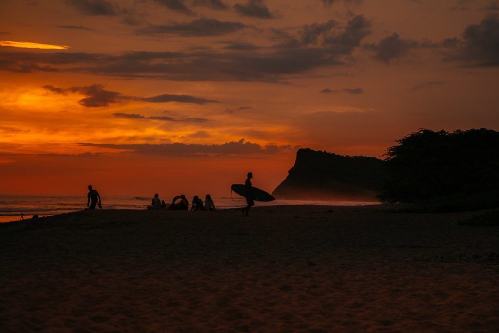 Orange sunset in Nicaragua