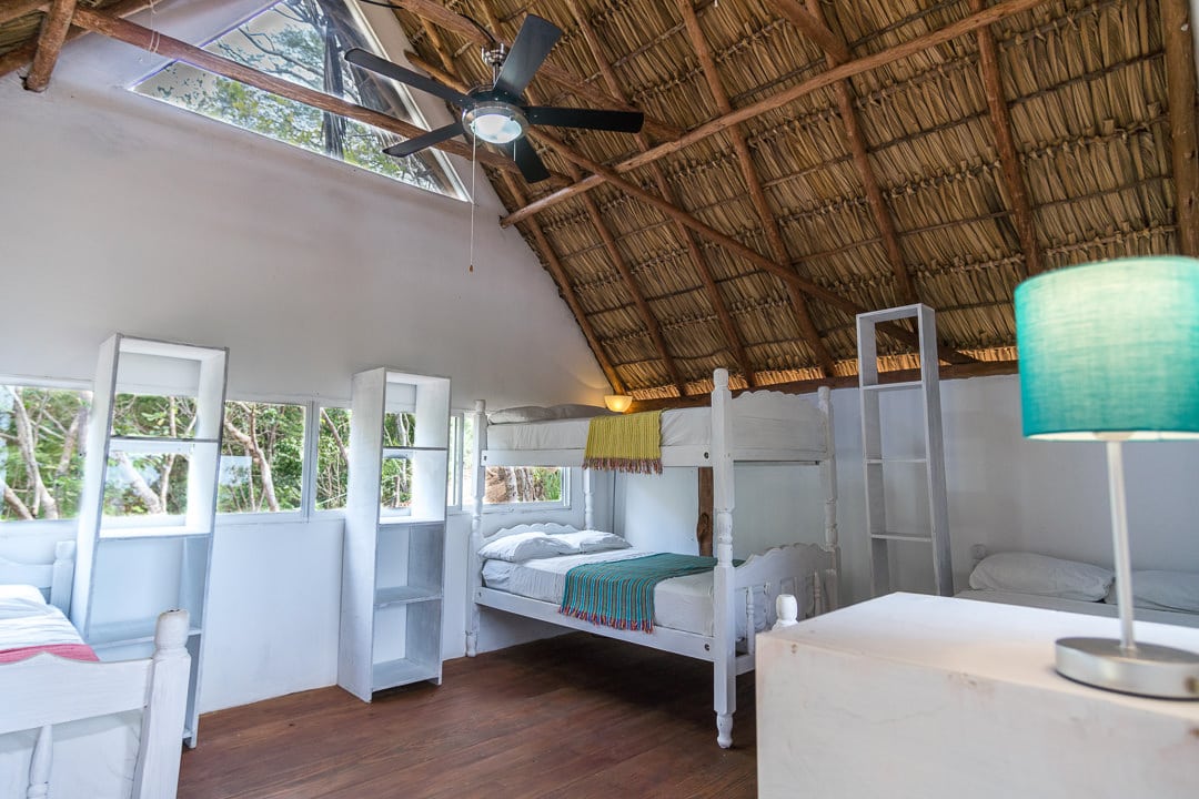 A dorm room with high ceiling in Nicaragua