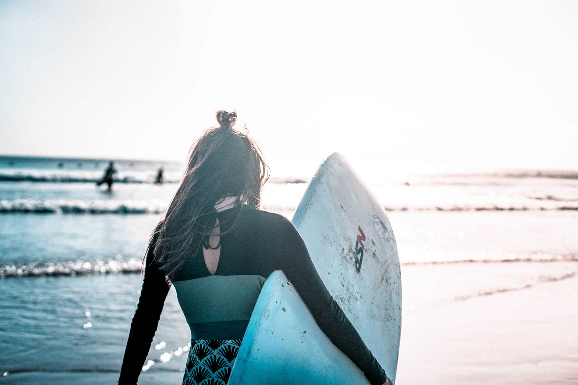 Going for a surf at playa maderas Nicaragua