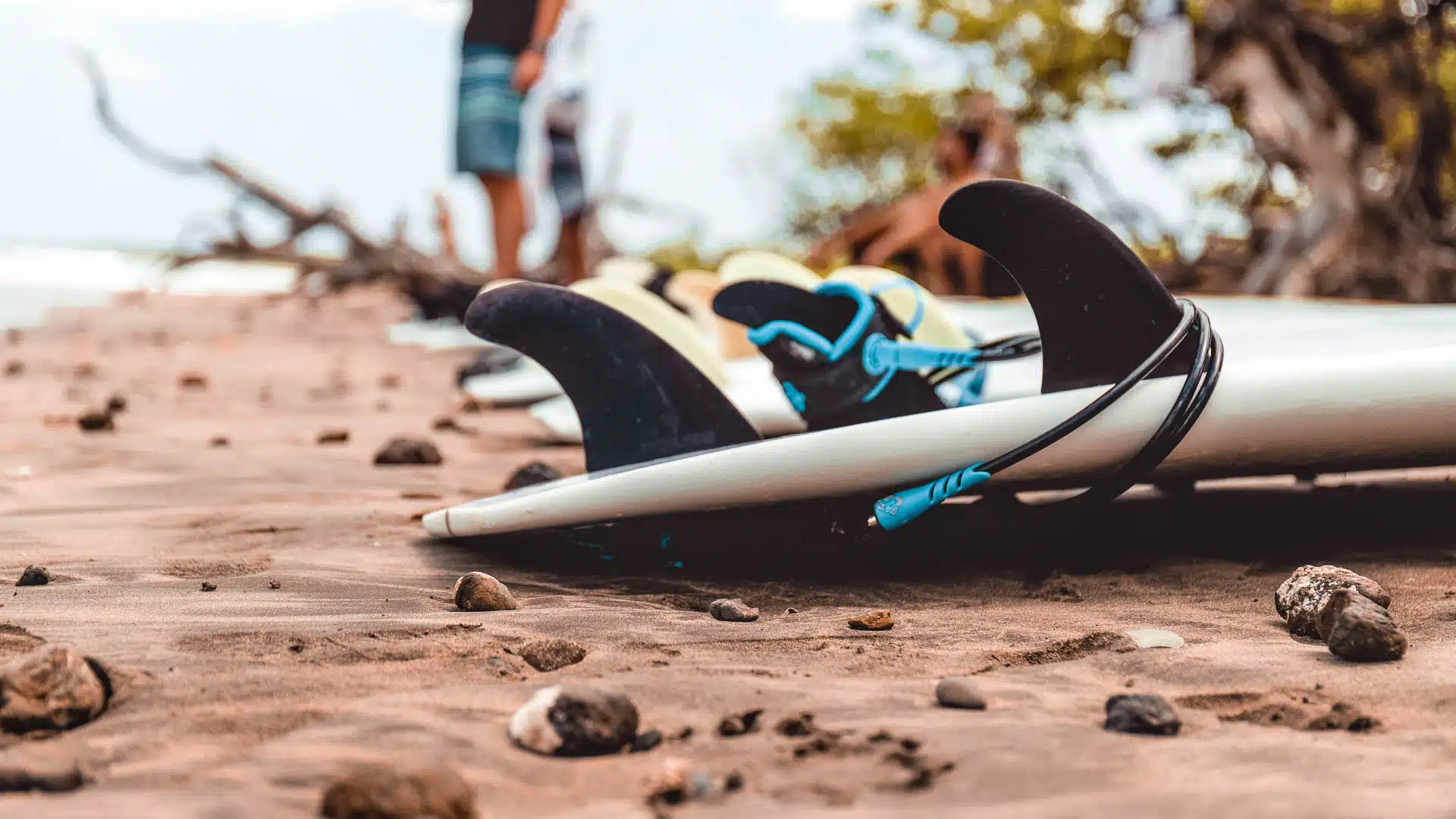 Surfboard on the beach.
