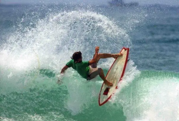 Portuguese surfer at a competition in France
