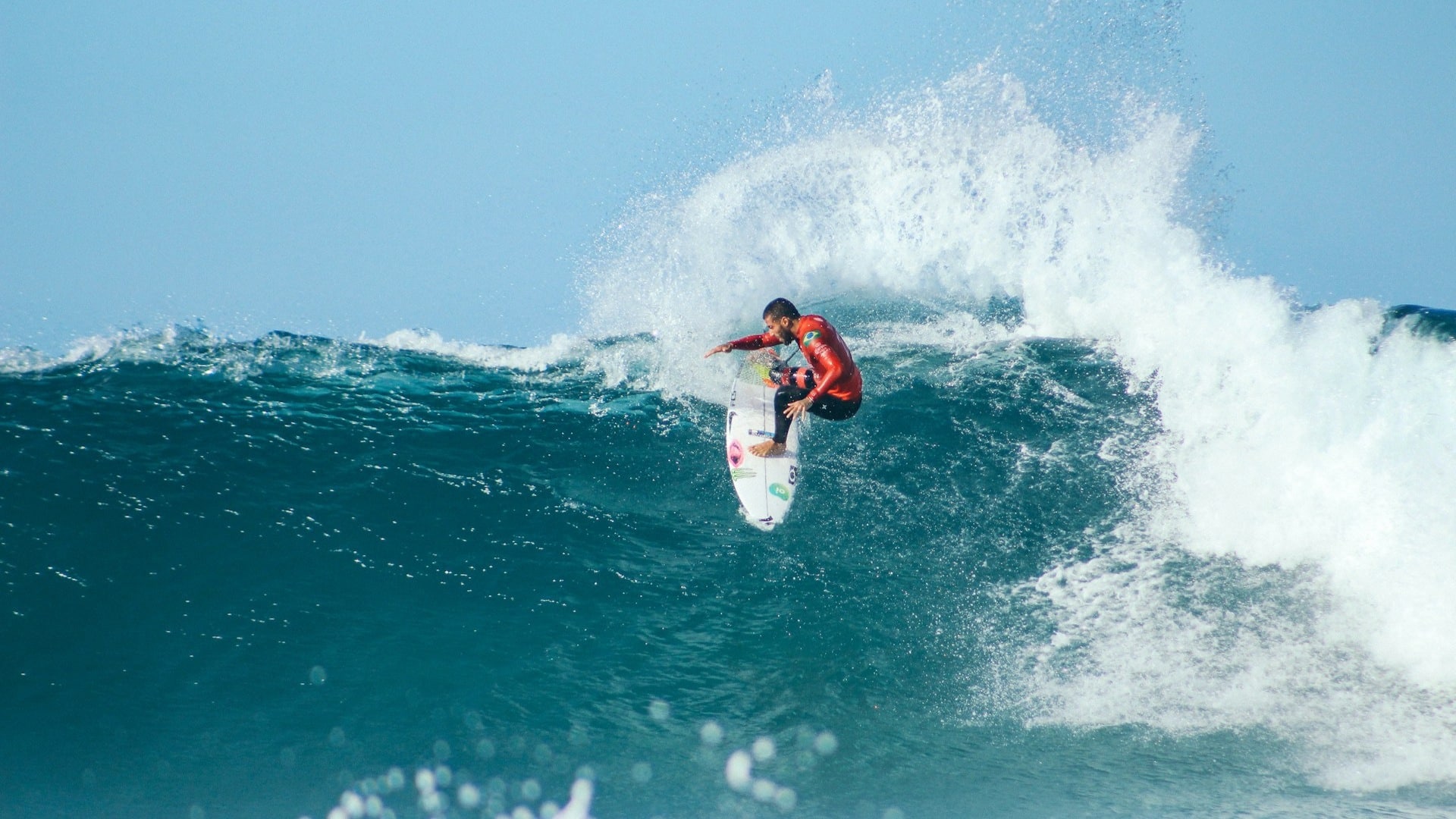 An image of a surfer competing in a competition