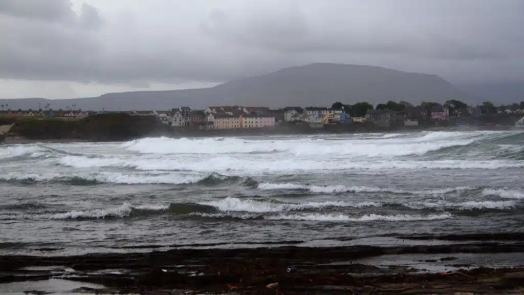 An image of massive swells and big waves at Donegal Bay Ireland