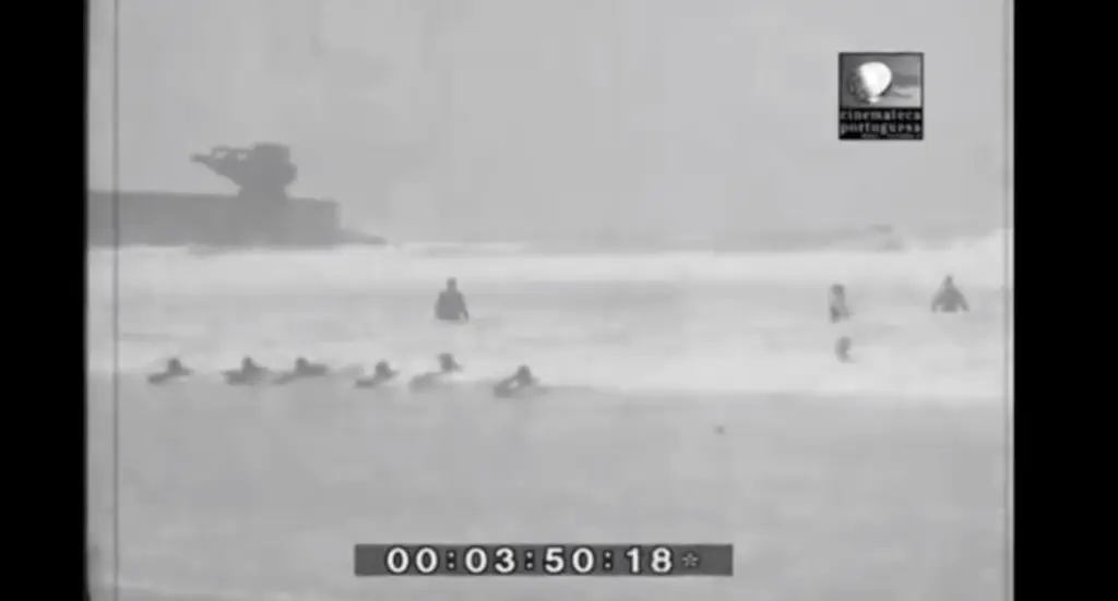 Old film showing first known evidence of surfing in Portugal